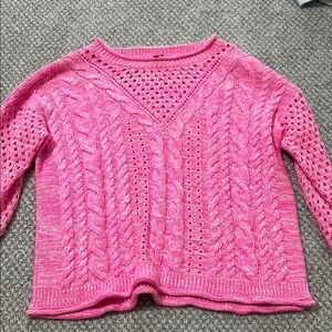 Lilly Pulitzer Pink Cable Knit Cardigan